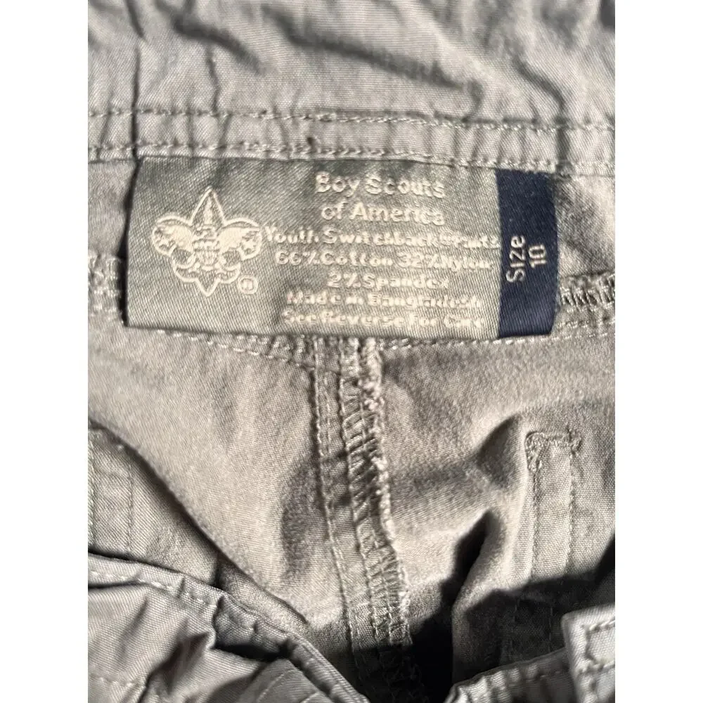 BSA Boy Scouts Switchback Uniform Pants, Boys Size 10